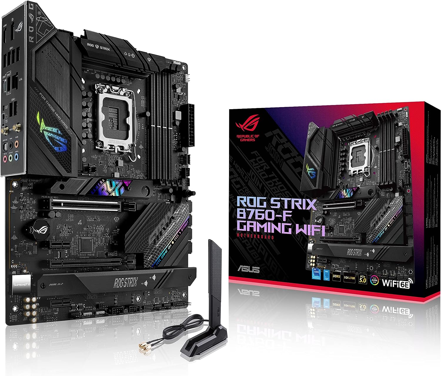 ASUS ROG Strix B760-F Gaming WiFi Intel® B760(13th and 12th Gen) LGA 1700 ATX Motherboard ASUS ROG Strix B760-F Gaming WiFi Intel® B760(13th and 12th Gen) LGA 1700 ATX Motherboard